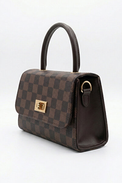 LAREON Women's Checkered Patterned Small Handbag & Shoulder Bag - Stylish Loc...