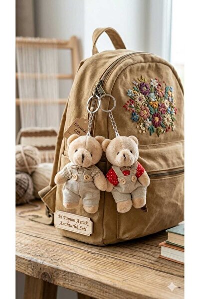 Şirin .2'li Hediyelik Peluş Ayıcık Seti - Renkli Karakter Çiftleri