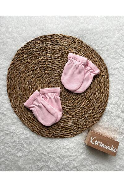 Kereminko Bebek Newborn Baby Girl 100% Pink Gloves, Pack of Cotton 2-Piece Gl...