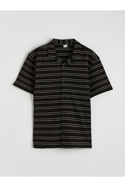 LC Waikiki Peak New Season Striped Short Sleeve Boys' Shirt