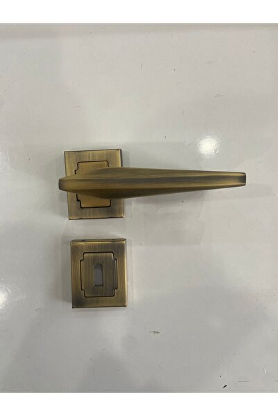 Sofuoğlu Uzay Kare Rozetli Oda Kapı Kolu Mat Antik Sarı