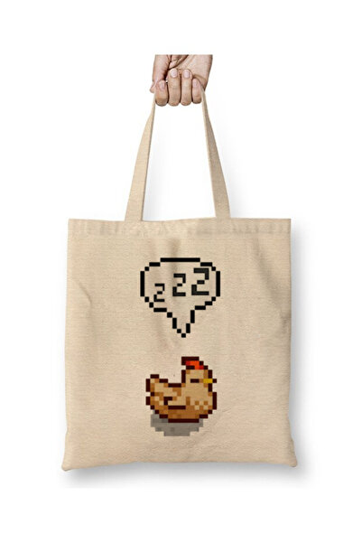 Toyaso Stardew Valley Sleeping Chicken White Cloth Bag Long Strappy Shopping ...