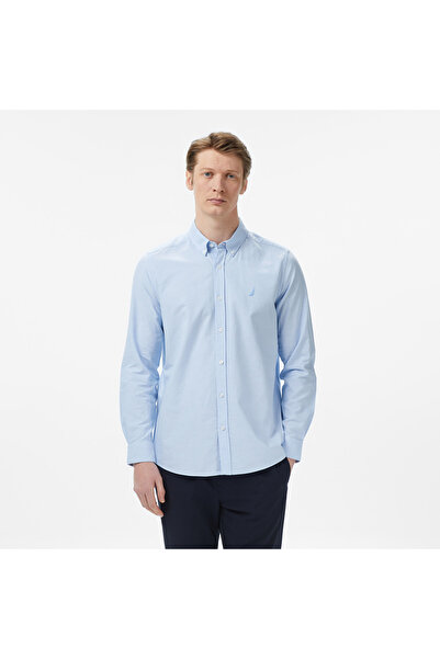 Nautica Erkek Mavi Regular Fit Gömlek