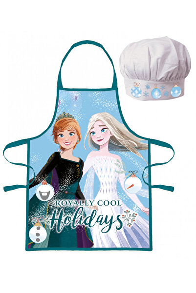 Disney Frozen Set șorț și pălărie bucătar Frozen Crăciun 52x42 cm Albastru 3 ani