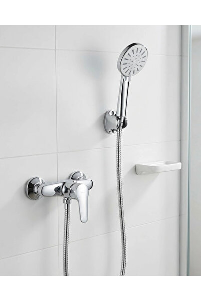 Eco Lounge 4-Function Cream Hand Shower Set with Spiral Hose and Shower Hanger