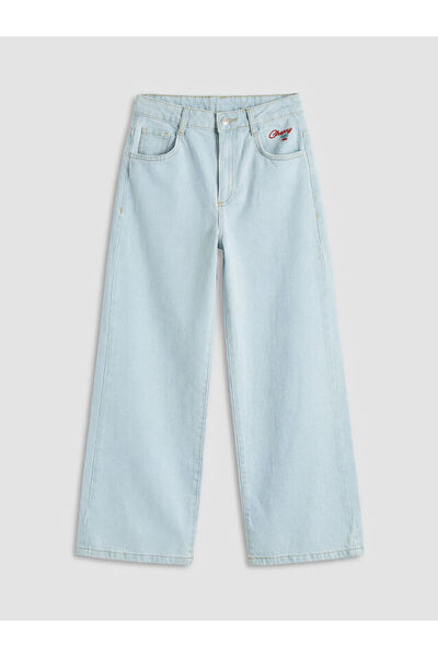 LC Waikiki Peak New Season Wideleg Embroidered Girls' Jean Pants