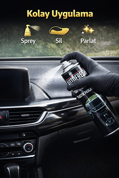 AutoFresh Torpido & Trim Plastik Parlatıcı Sprey 500 ml – Araç İçi Plastik Yenileyici