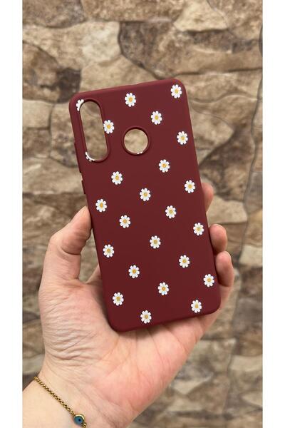 Vip Case Huawei P30 Lite Uyumlu Beyaz Papatya Desenli Silikon Darbe Emici Kla...