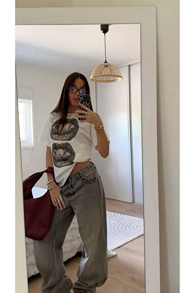 Bravebell Beyaz Two Grillz Oversize Unisex Tişört