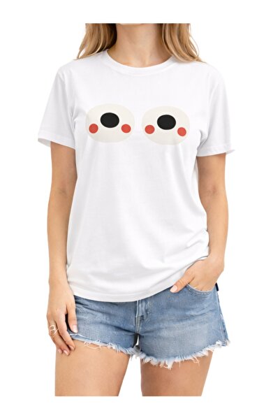 ship master Minimal Eye cu model pentru femei, alb, tricou bumbac 100% Daily ...