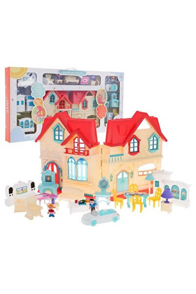 OEM Children's dollhouse with floor and furniture, play villa with figurines ...