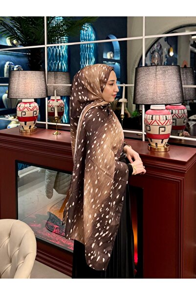 MİNELEŞARP34 Mineşarpt Zarafet Series – Gazelle Pattern Bambi Shawl (Multi-Co...
