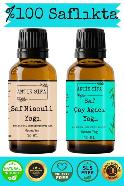 Antik Şifa %100 Saf Nioli Yağı Ve Çay Ağacı Uçucu Yağ Seti - (10 Ml + 10 Ml)