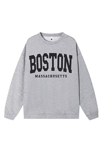 NOISSEY Φθινοπωρινό απλό γυναικείο μπλουζάκι σε μεγάλο μέγεθος Boston miss ac...