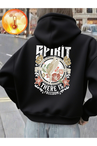 NOISSEY Οπου είναι η ψυχή, εκεί είναι η ελευθερία με τύπωμα με κουκούλα Κορυφ...