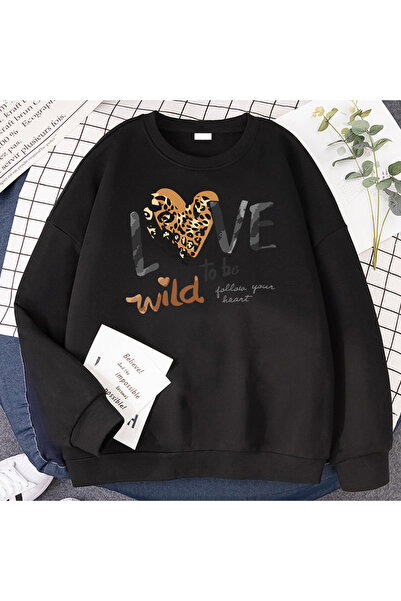 NOISSEY Χειμερινά πουλόβερ δρόμου για γυναίκες με στάμπα άγριας αγάπης για να...