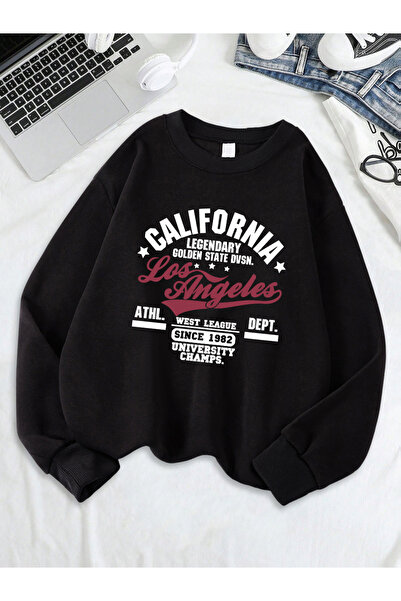 NOISSEY تي شيرت كاليفورنيا أوكلاند أثليتيك بطبعات نسائية فضفاضة ومريحة صوف ال...