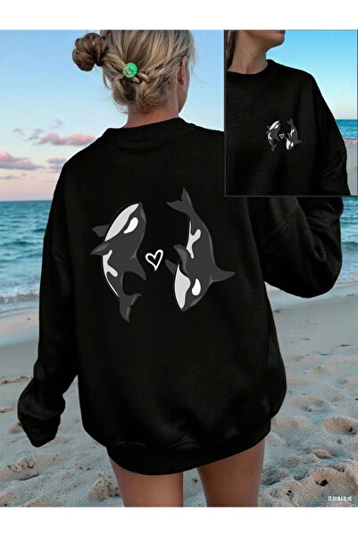 NOISSEY تي شيرت نسائي مطبوع عليه قلوب الحب من Yunus لشتاء صوف الفليس ملابس دا...