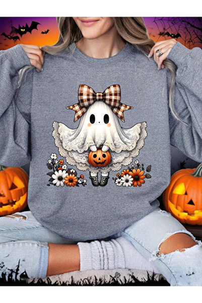 NOISSEY تي شيرت الهالوين للنساء دانتيل فستان وقوس هايت فانتوم مطبوع بغطاء رأس...