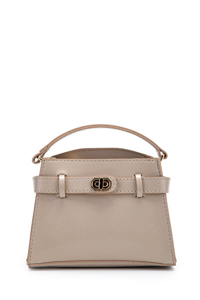 minebag Lock Accessory Belt Detail Jessie Women's Crossbody Bag Beige