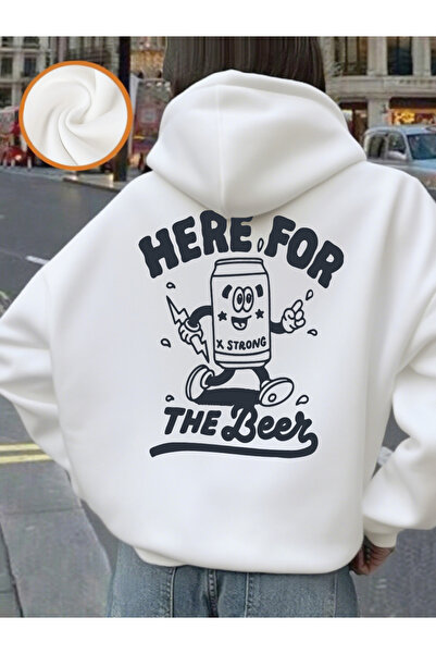 NOISSEY Aici este pentru bere B cu imprimeu K cu glugă Topuri pentru femei Ia...