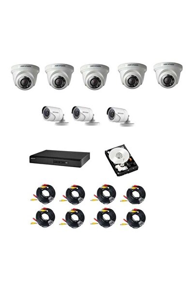 Hikvision Hikvision security system: 5 indoor cameras + 3 outdoor cameras, al...