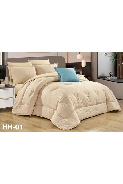 Moon Orhan Hotel Plain Summer Bedspread, Double Size, 7 Pieces