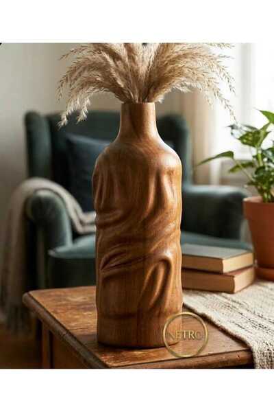 Home Wavy Decorative Vase Ceramic Stylish Vase Handmade Special Series 24 cm