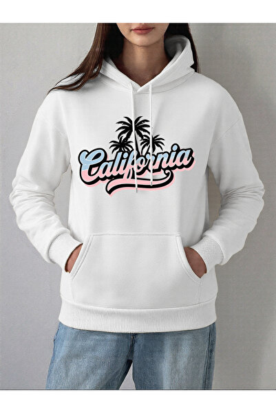 NOISSEY Дърво от кокосови орехи, Калифорния, принт, дамска суитшърт с качулка...