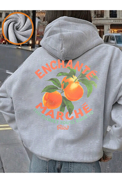 NOISSEY مارش أورانجز ماركت مطبوع بغطاء رأس سترات بسيطة للنساء C بجيوب سترة شت...