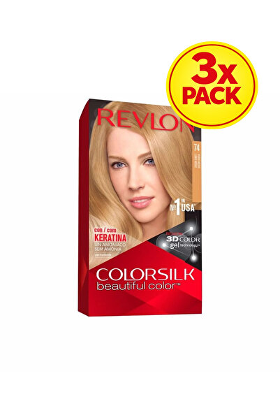 Revlon Mass Market 3x PACK Colorsilk Ink #74-rubio Medio