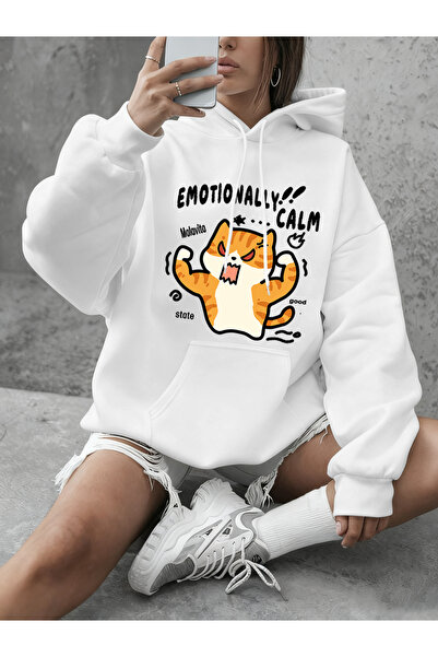 NOISSEY Emotionally Unstable pisică ediții tricou femei iarnă polar cald cu g...