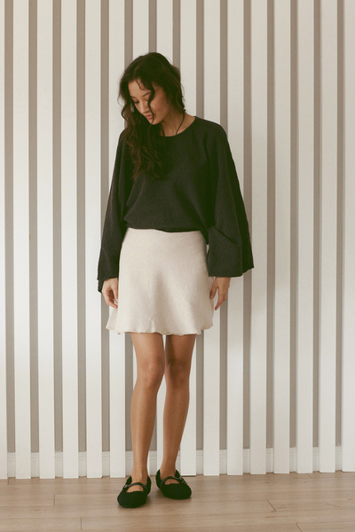 Nisan Lace Detailed Knitted Skirt
