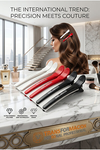 Transformacion Polimer Hairdresser Hair Clip Set 6 Pieces Absolute Profession...