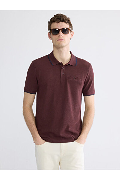 LC Waikiki Rmz Gi̇yi̇m Farkiyla Devrik Roba Yaka Men's Do Textured -Shirt