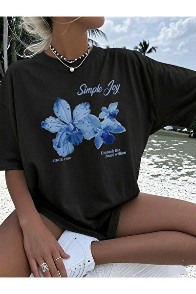 Marco Fresco Καθημερινό κοντομάνικο μπλουζάκι Simple Joy με τύπωμα για νέους ...