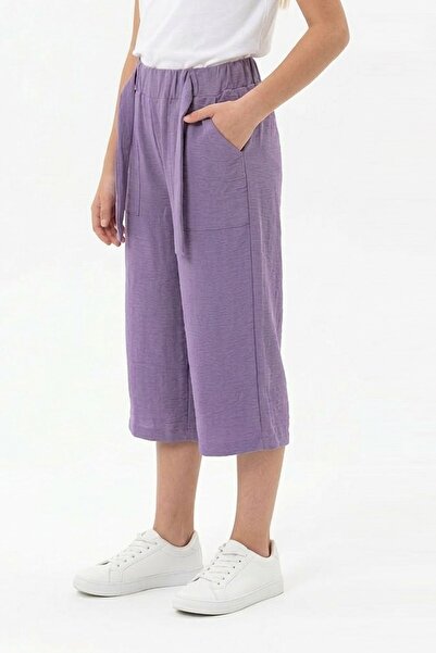 Yağmur Giyim İsob Wide Leg C Pocketed Elastic Waist Belted Aerobin Fabric Cap...