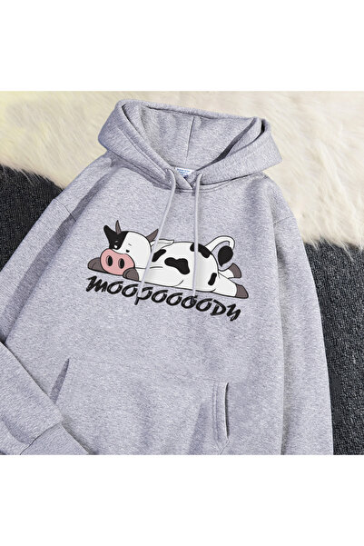 NOISSEY سترات نسائية من Street Womans بطباعة بقرة مرقطة كاواي، سترات فضفاضة ق...