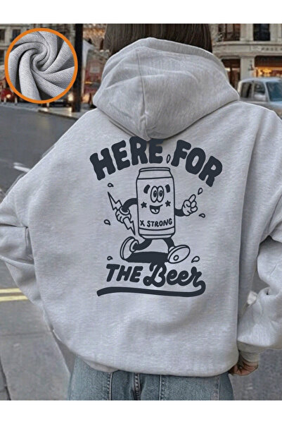 NOISSEY Aici este pentru bere B cu imprimeu K cu glugă Topuri pentru femei Ia...