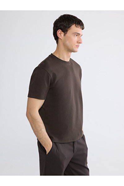 LC Waikiki Tricou maro guler rotund pentru bărbați