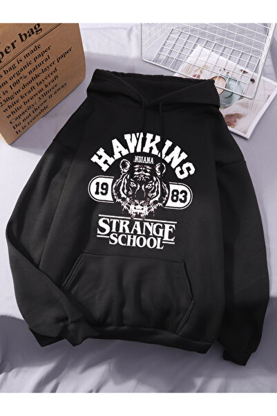 NOISSEY هوكينز سترينج سكول 1983 مطبوع بغطاء رأس بلوزات شتوية للنساء P صوف الف...