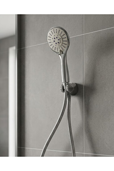 Lisinya رأس دش يدوي متعدد الوظائف مع خرطوم حلزوني، طقم دش متين - TYGOO