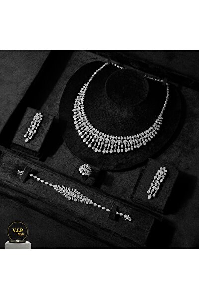 jewelrystore طقم اكسسوارات زركون بدقه الماس