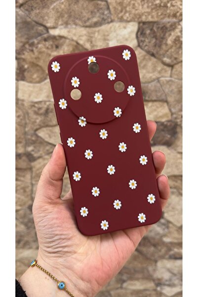 Vip Case Honor Magic 8 Lite Compatible White Daisy Patterned Silicone Shock-A...