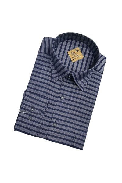 ALMİNA قميص رجالي كلاسيكي مصنوع من القطن بنسبة 100%