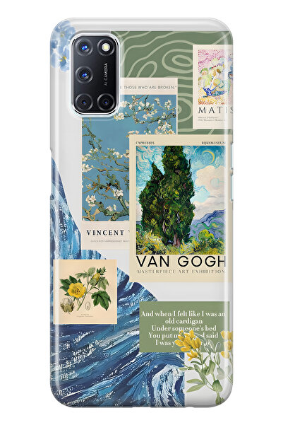 FLAMENKO Oppo A52 / A72 / A92 Compatible Van Gogh Patterned Transparent Phone...