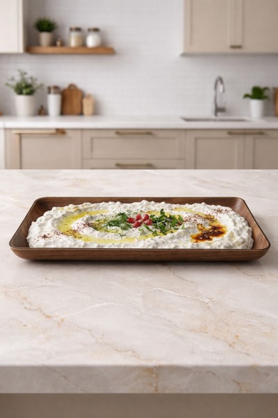 CASTEROLİ Acacia Look Rectangular Presentation Plate - Multi-Purpose Function...