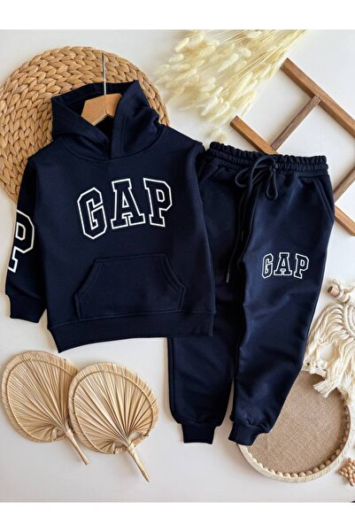 Karaniko Kids Дитячий темно-синій комплект унісекс з капюшоном та принтом на ...