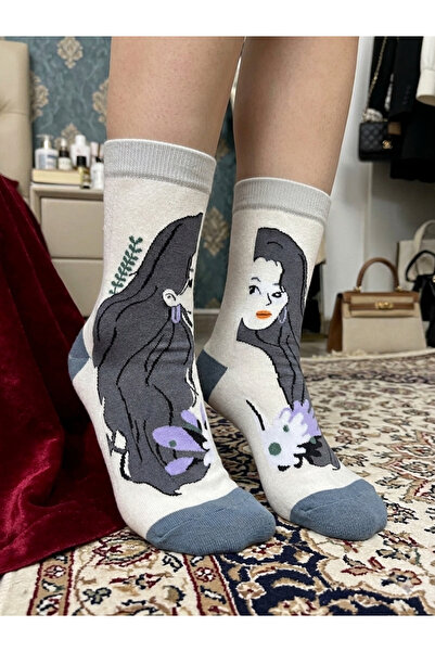 ABAYAT ALAMAL Cotton socks with distinctive anime designs and artistic charac...