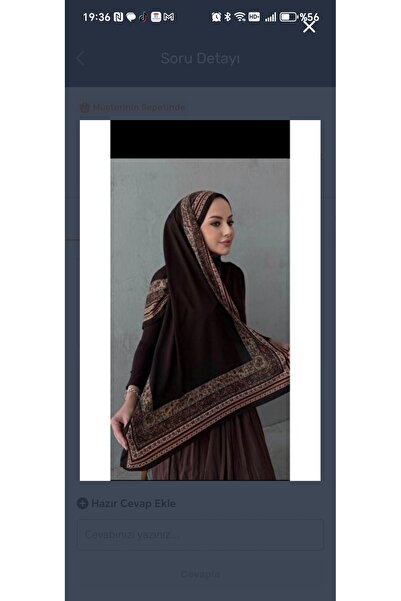 Mako Brown Border Patterned Shawl